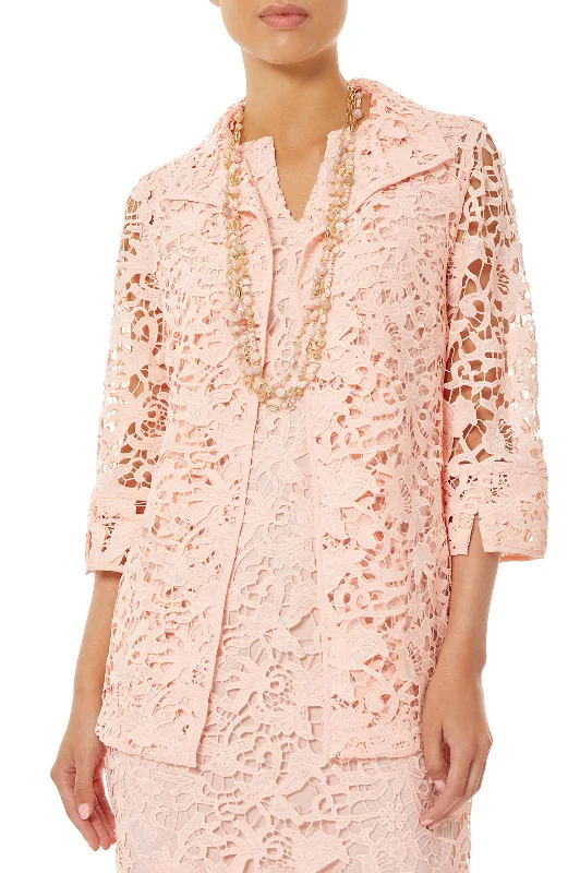 Oversized Women's Printed Blazers in Animal Patterns for a Statement PieceDelicate Floral Lace Jacket
