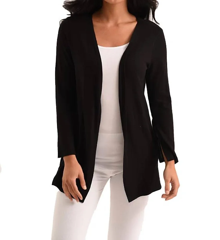 Jane Long Sleeve Kashmira Cardigan In Black