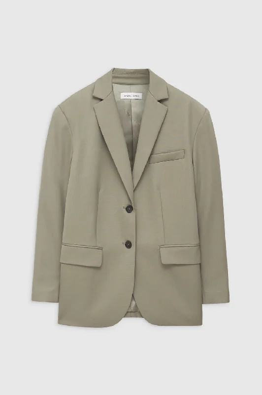 Women's Peplum Blazers in Emerald Green for a Stylish Work AttireQuinn Blazer - Green Khaki