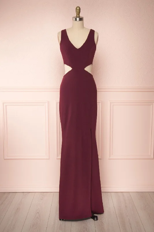 Kiira Burgundy | Mermaid Gown