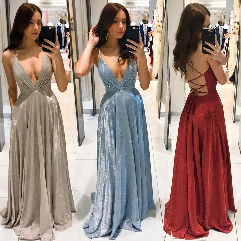 Women's Sling Sexy Backless Slim Fit Long Dress