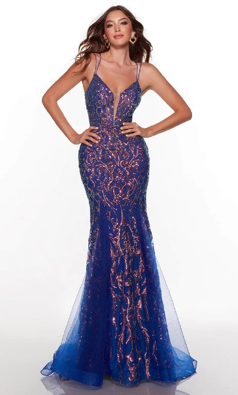 Alyce Paris 61422 - Paisley Sequin Trumpet Evening Gown