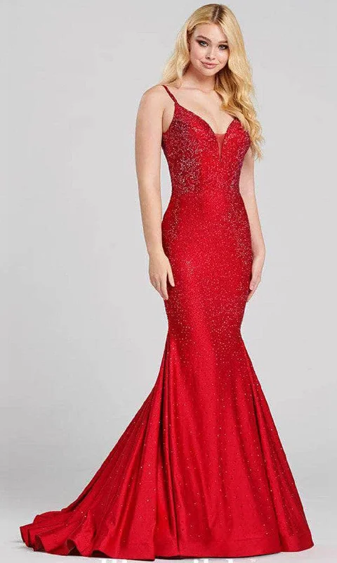 Ellie Wilde EW120012 - Sleeveless V-Neck Evening Gown