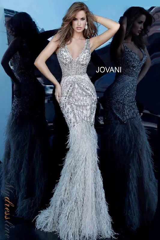 Long - Sleeve Women Dress in Velvet for a Luxurious Winter LookJovani 02798