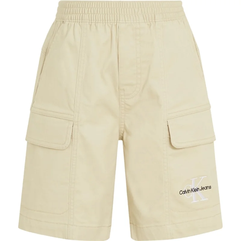 Calvin Klein Sateen Cargo Shorts Green Haze