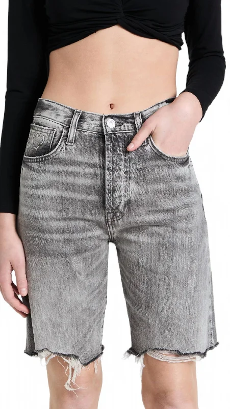 Leather Look Women Shorts for an Edgy and Chic StyleEasy James Bermuda Short In Fern Grey Leather Look Women Shorts for an Edgy and Chic StyleEasy James Bermuda Short In Fern Grey