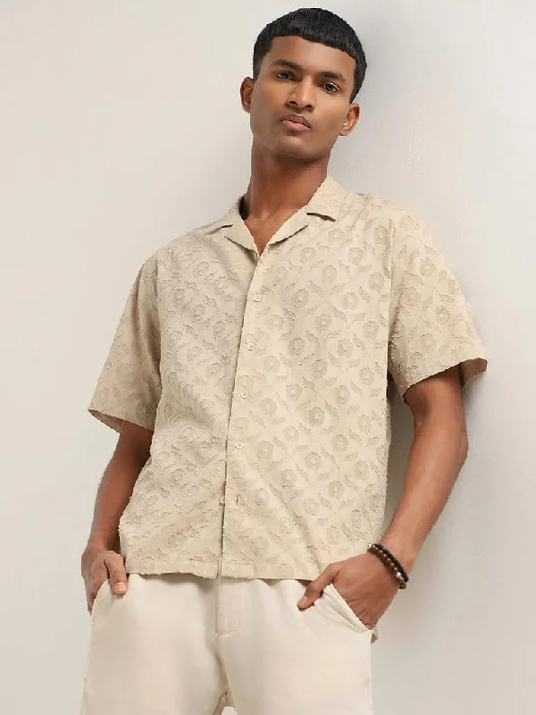 Solid Color Women Shorts in Bright Hues for a Bold StatementETA Beige Self-Patterned Cotton Relaxed Fit Shirt Solid Color Women Shorts in Bright Hues for a Bold StatementETA Beige Self-Patterned Cotton Relaxed Fit Shirt