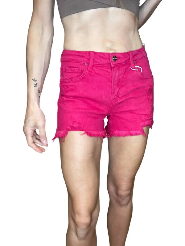 Solid Color Women Shorts in Bright Hues for a Bold StatementFrayed Shorts In Fuchsia Solid Color Women Shorts in Bright Hues for a Bold StatementFrayed Shorts In Fuchsia