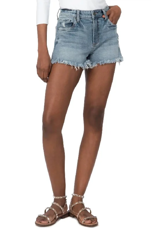 Ruffled Hem Women Shorts to Add a Feminine TouchJane High Rise Short In Proactive Wash Ruffled Hem Women Shorts to Add a Feminine TouchJane High Rise Short In Proactive Wash