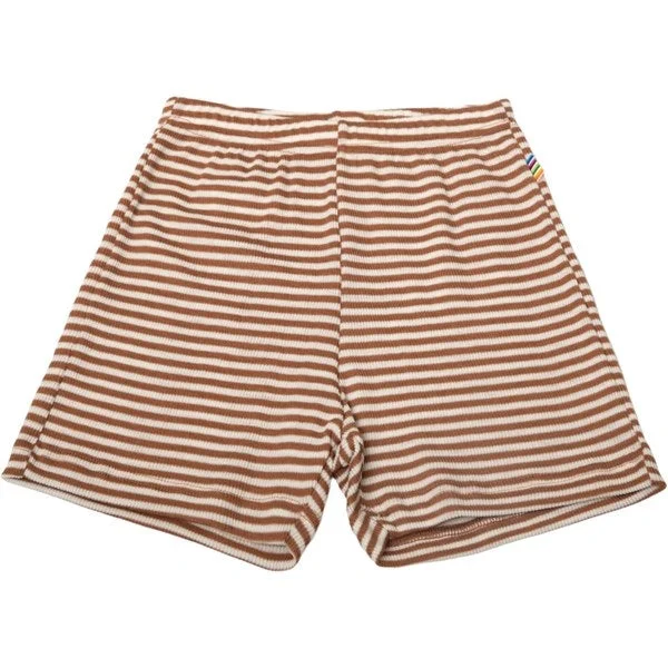 Ruffled Hem Women Shorts to Add a Feminine TouchJoha Wool Brown Shorts