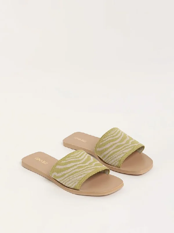 High - Waisted Women Shorts for a Retro and Flattering LookLUNA BLU Lime Green Zebra-Striped Slides High - Waisted Women Shorts for a Retro and Flattering LookLUNA BLU Lime Green Zebra-Striped Slides