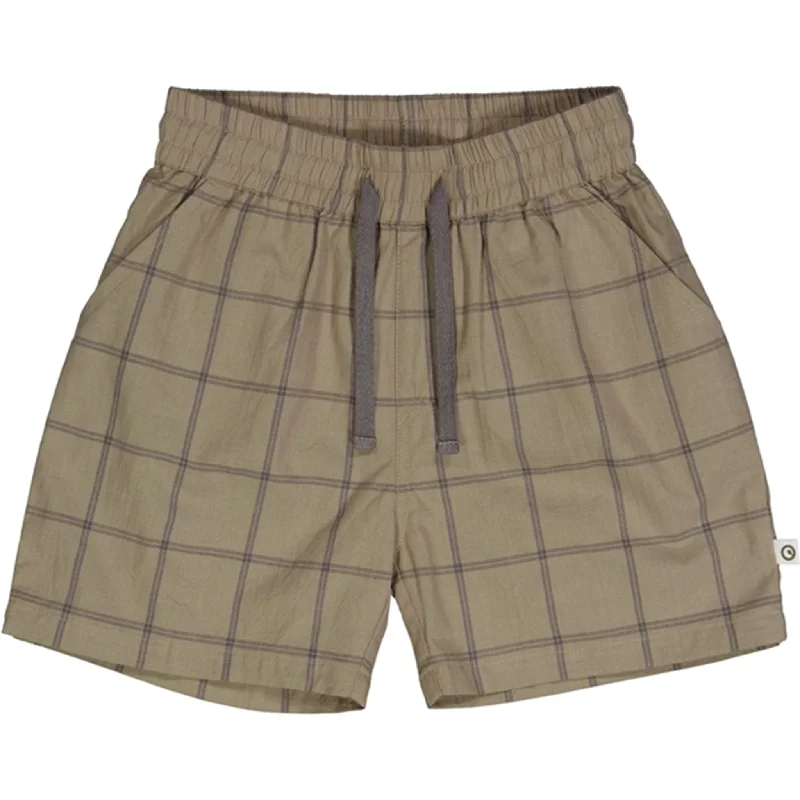 Stretchable Women Shorts for Maximum MobilityMüsli Cashew Check Shorts
