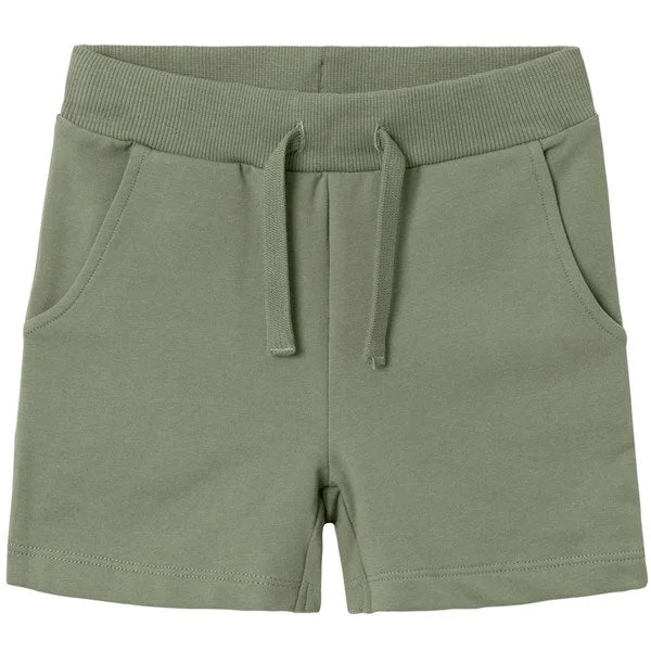 Embroidered Women Shorts with Intricate DesignsName it Oil Green Hiko Sweat Shorts