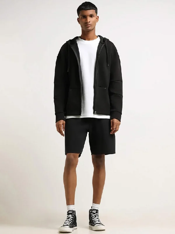 Tie - Waist Women Shorts for a Customizable FitStudiofit Black Relaxed Fit Shorts