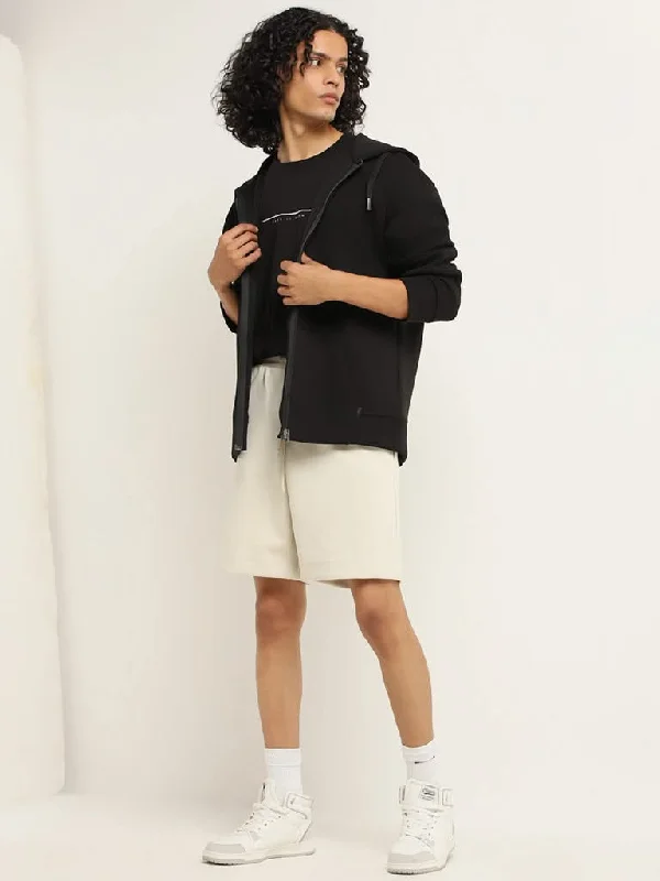 Studiofit Off White Relaxed Fit Shorts