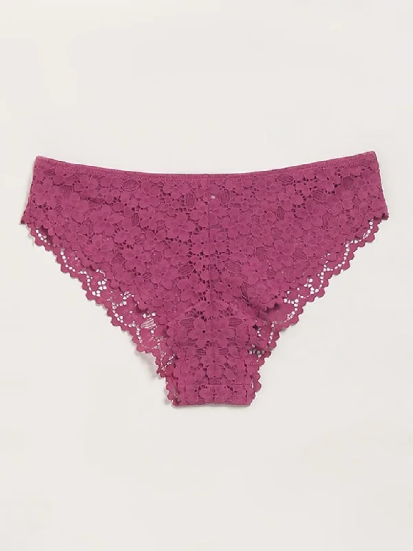 Leather Look Women Shorts for an Edgy and Chic StyleSuperstar Pink Lace Brazilian Brief Leather Look Women Shorts for an Edgy and Chic StyleSuperstar Pink Lace Brazilian Brief