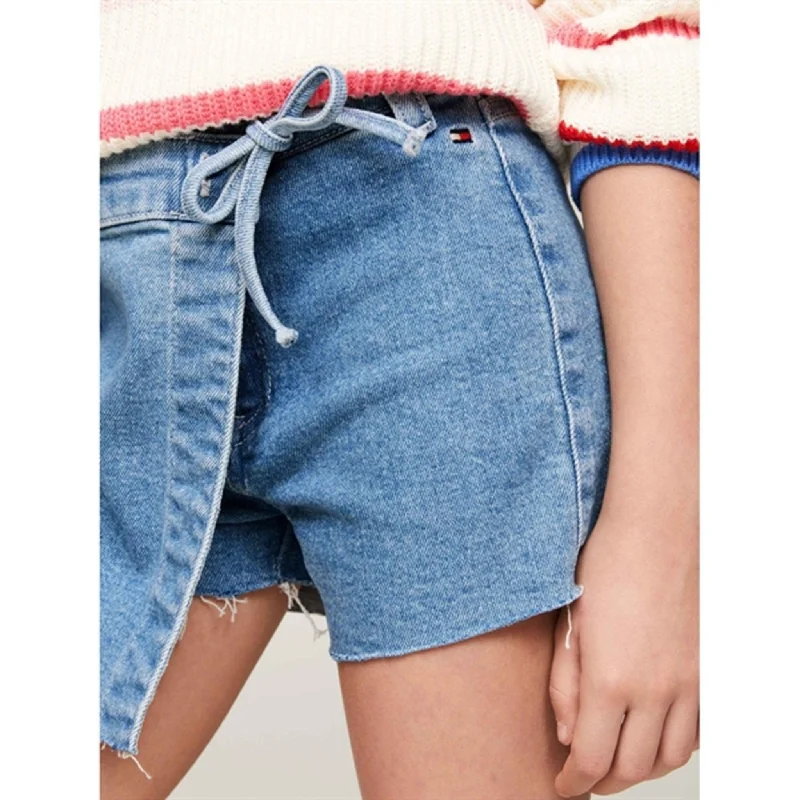 Linen Women Shorts for Breathable Comfort in Hot WeatherTommy Hilfiger Denim Skorts Light Wash Lightused Linen Women Shorts for Breathable Comfort in Hot WeatherTommy Hilfiger Denim Skorts Light Wash Lightused