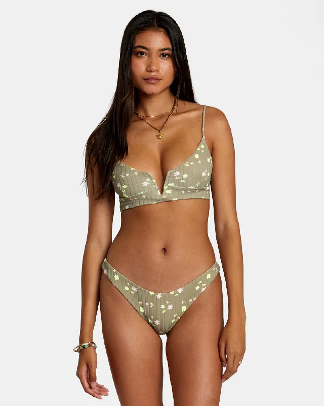 Decoupage Crop Bikini Top - Aloe