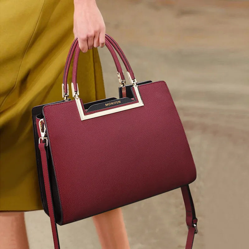 Two-Tone Satchel Bag