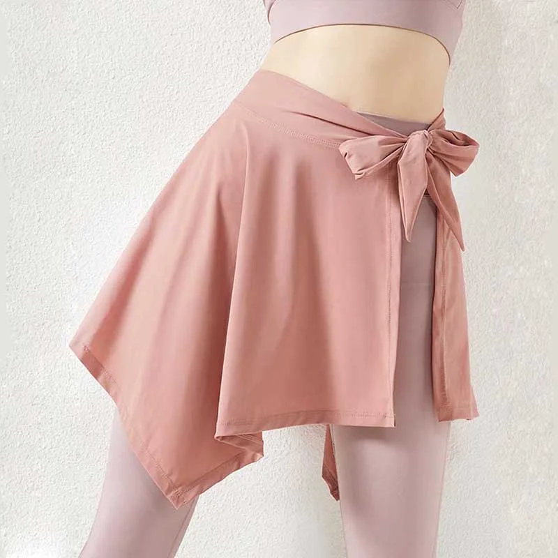 Yoganix Yoga Skirts Long Straps One Piece Tennis Ballet Skirt Jogging Women All-match Hip Covering Bottoms Running Gym Yoga Shorts