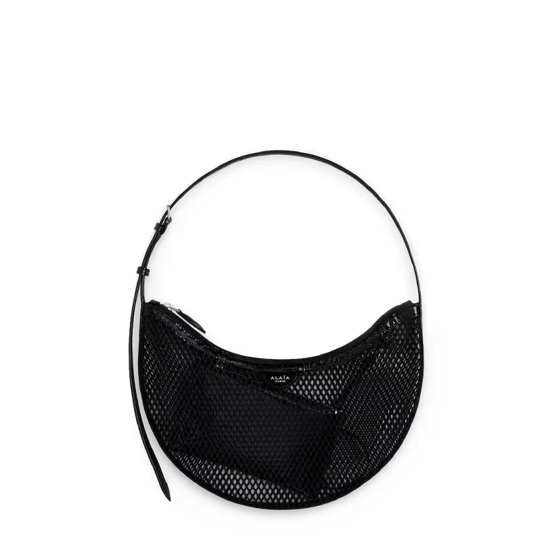 One Piece Demi Mesh Shoulder Bag, Noir